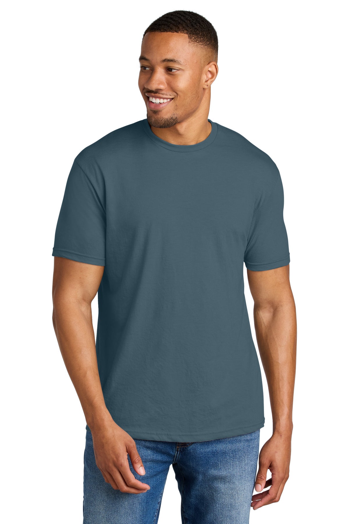 Gildan Softstyle CVC Tee - Steel Blue