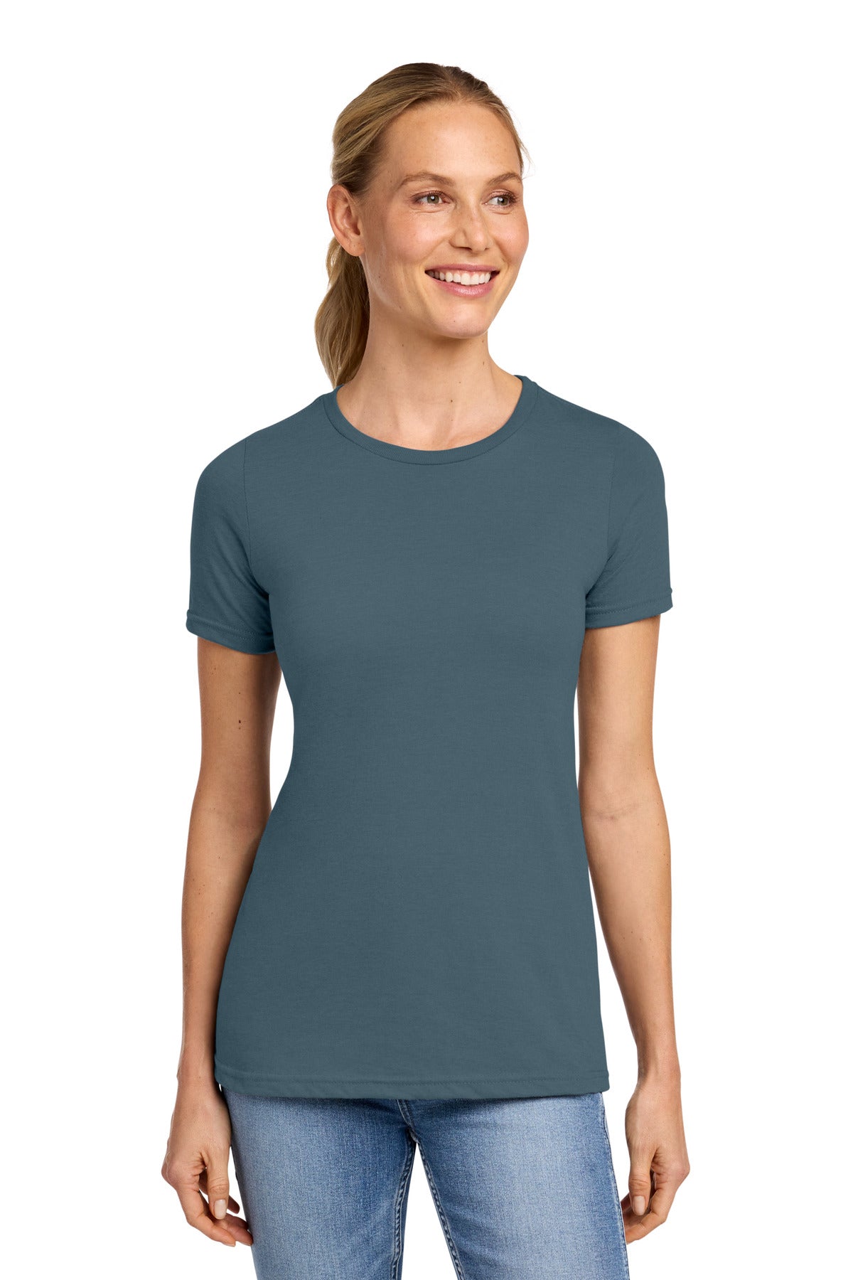 Gildan Softstyle Women's CVC T-Shirt - Steel Blue