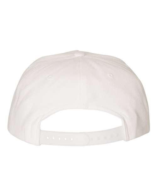 Premium Five-Panel Snapback Cap - White