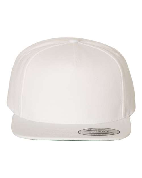 Premium Five-Panel Snapback Cap - White