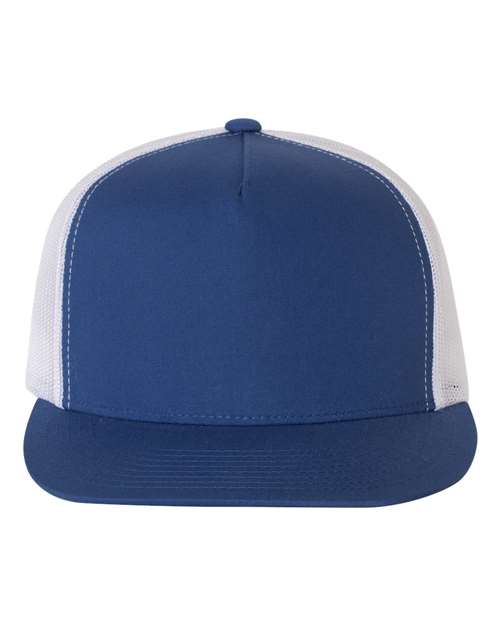 Classic Five-Panel Trucker Cap - Royal/ White