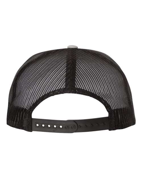 Classic Five-Panel Trucker Cap - Silver/ Black