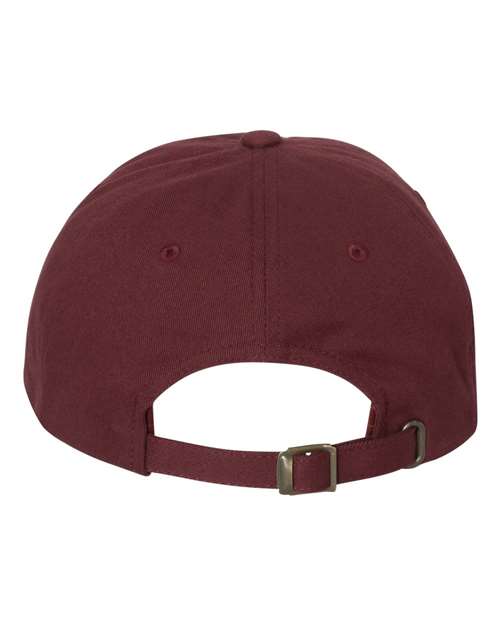 Peached Cotton Twill Dad Hat - Maroon