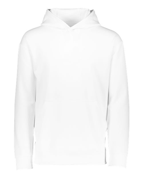 Youth Wicking Fleece Hooded Sweatshirt - White