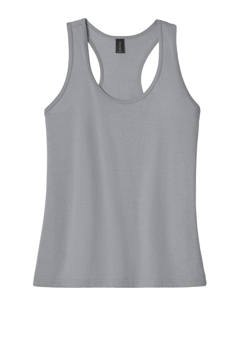 Gildan Softstyle Women's CVC Racerback Tank - Cement
