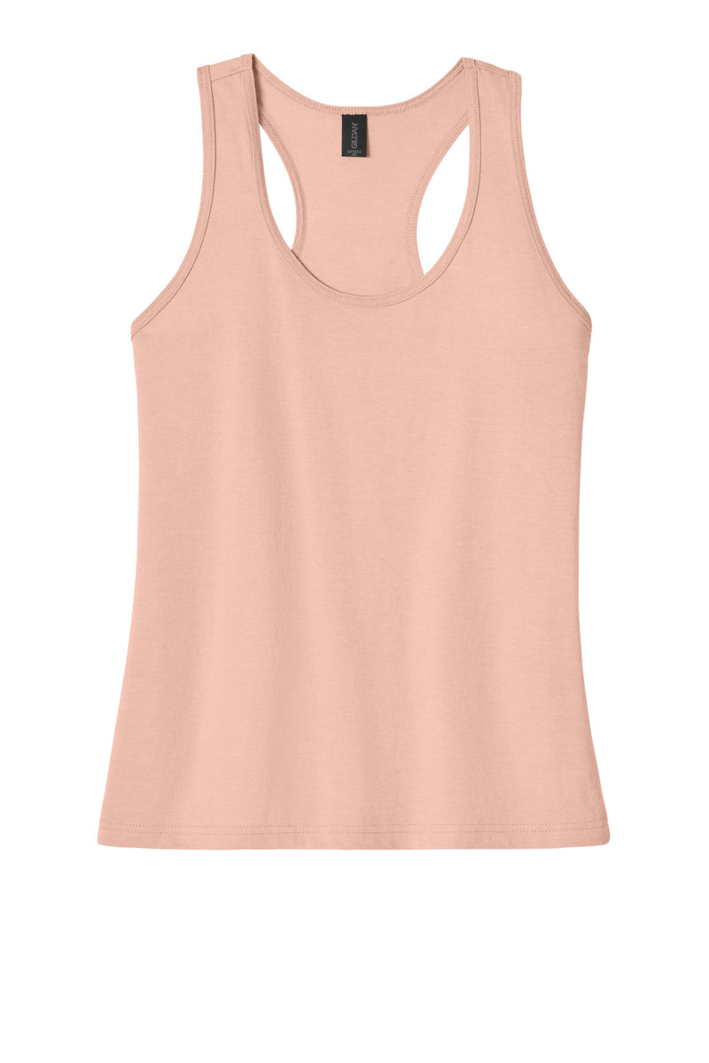 Gildan Softstyle Women's CVC Racerback Tank - Dusty Rose