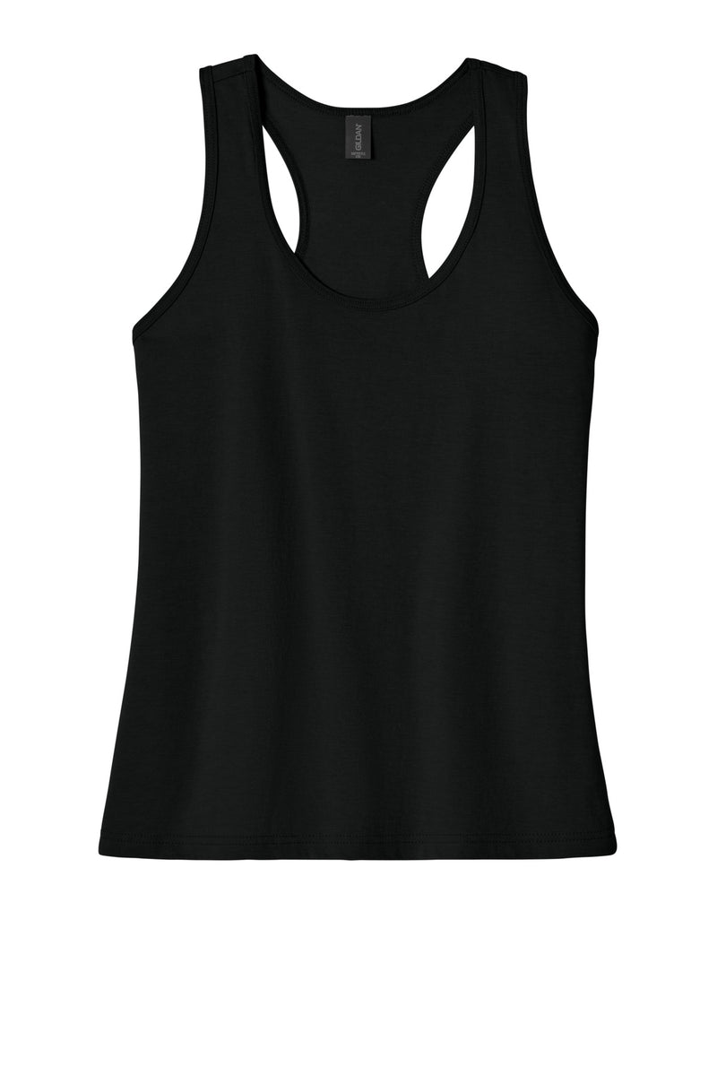 Gildan Softstyle Women's CVC Racerback Tank - Pitch Black