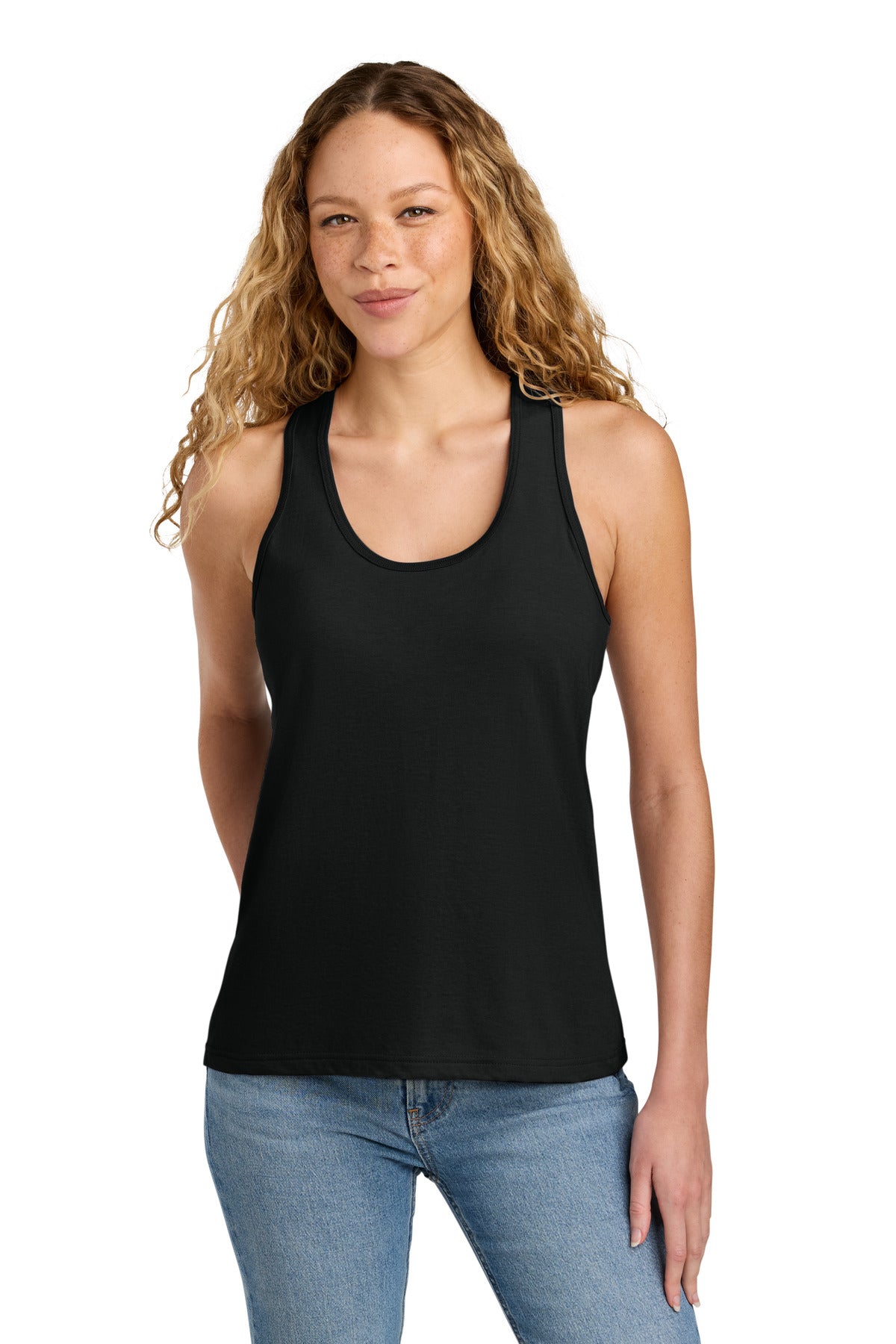 Gildan Softstyle Women's CVC Racerback Tank - Pitch Black