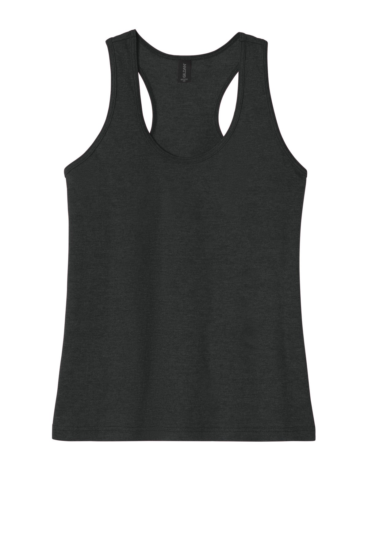 Gildan Softstyle Women's CVC Racerback Tank - Pitch Black Mist