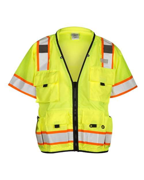 Unisex Professional Surveyors Vest - Lime