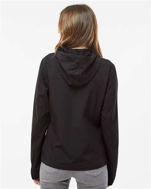 Women's Ascent Soft Shell Hooded Jacket - Black