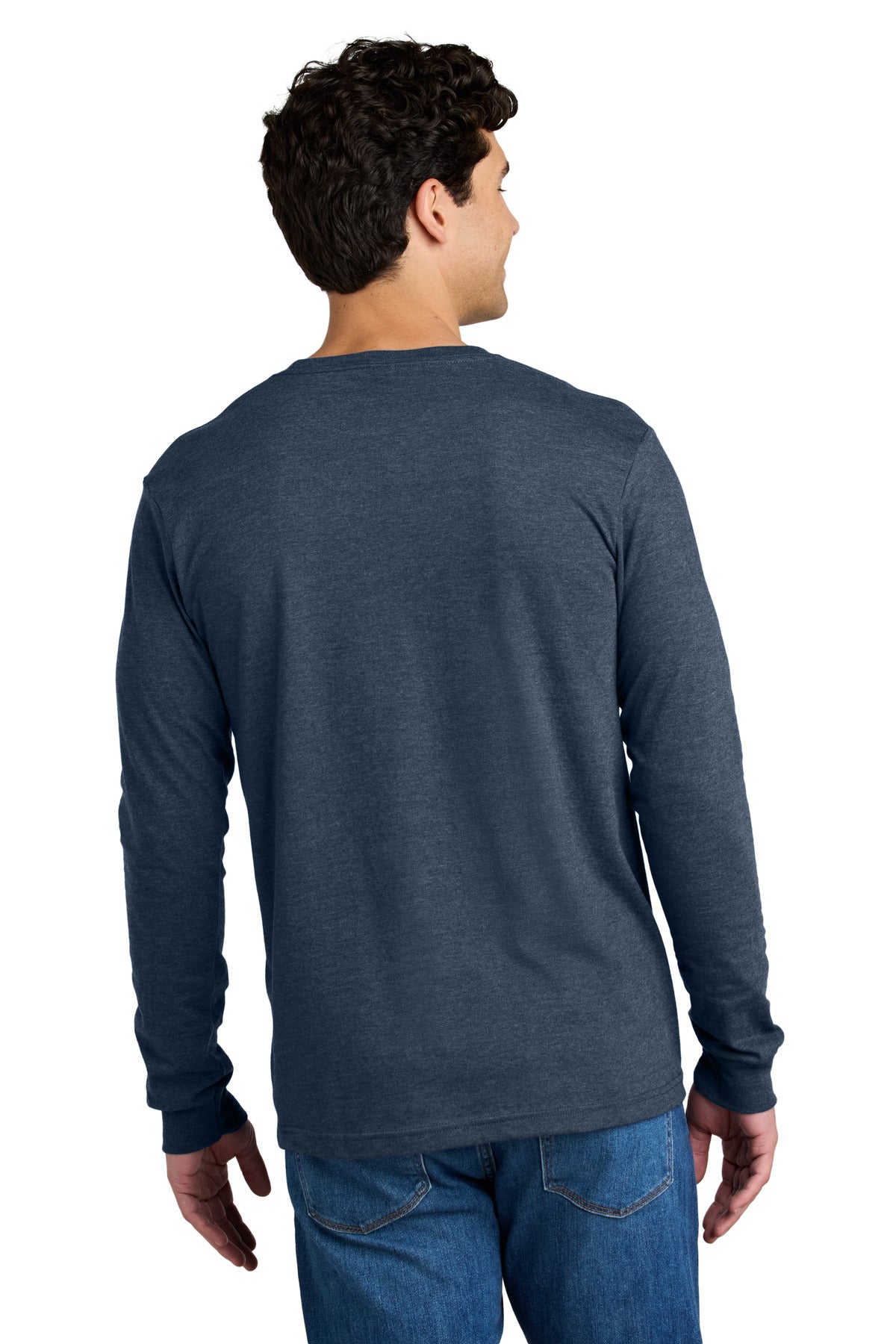 Gildan Softstyle CVC Long Sleeve Tee - Navy Mist