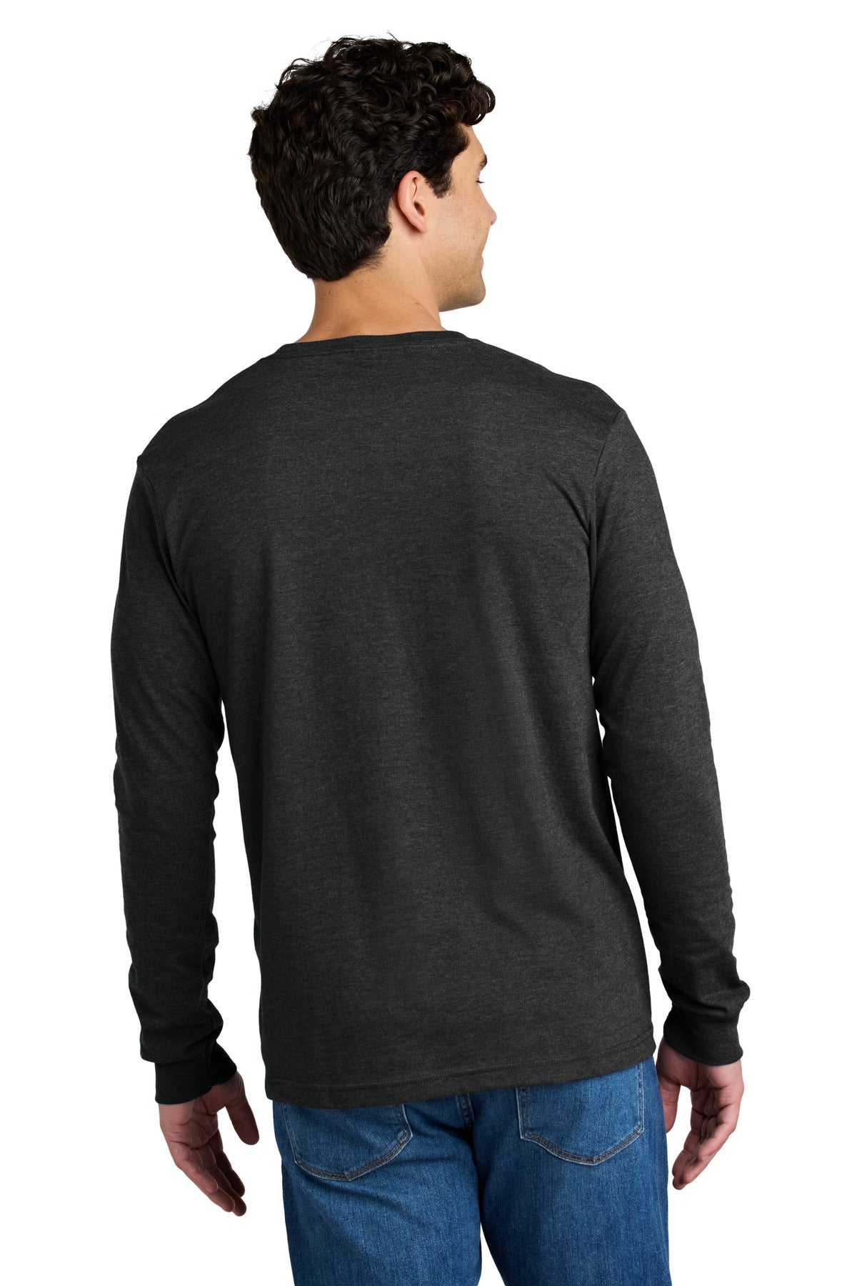 Gildan Softstyle CVC Long Sleeve Tee - Pitch Black Mist