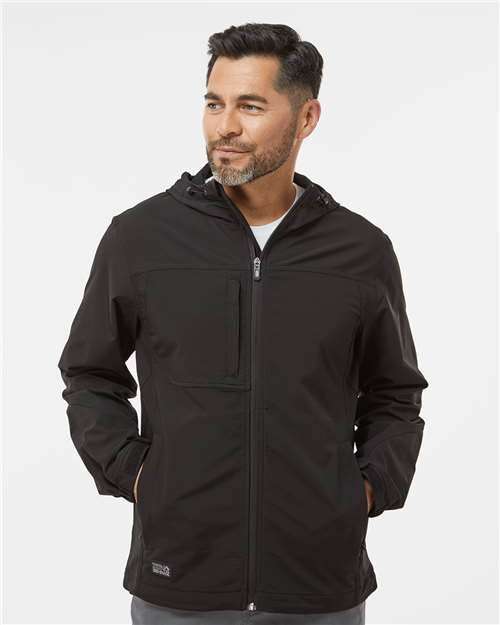 Men's Apex Soft Shell Hooded Jacket - Black