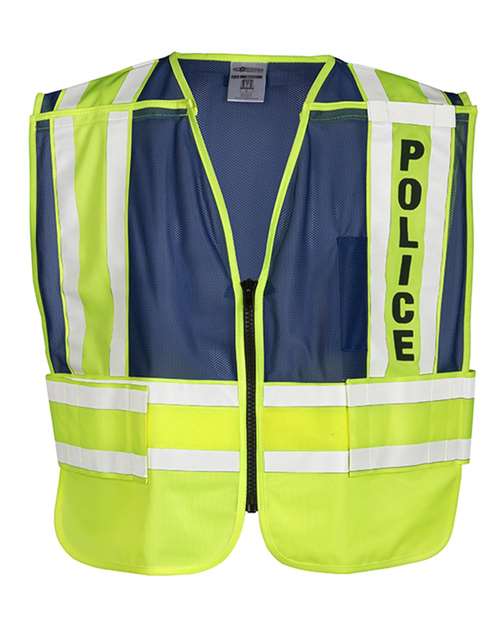 Unisex Police Vest - Lime/ Blue