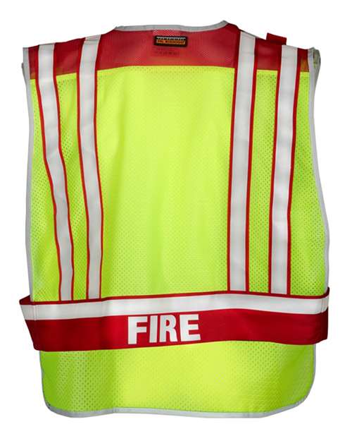 Unisex Fire Vest - Lime/ Red
