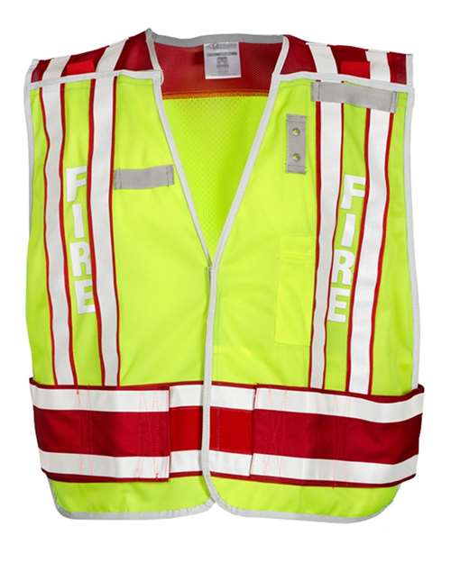 Unisex Fire Vest - Lime/ Red