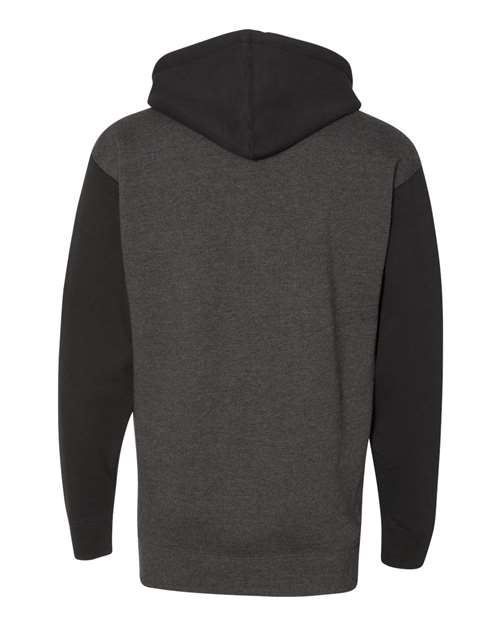 Unisex Heavyweight Hooded Sweatshirt - Charcoal Heather/ Black