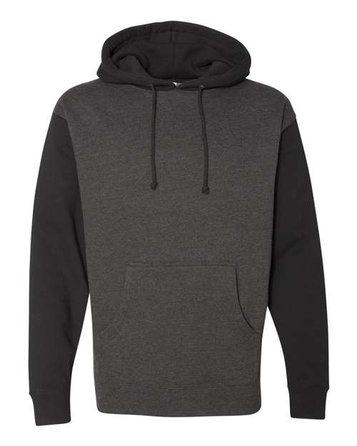 Unisex Heavyweight Hooded Sweatshirt - Charcoal Heather/ Black