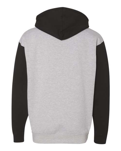 Unisex Heavyweight Hooded Sweatshirt - Grey Heather/ Black