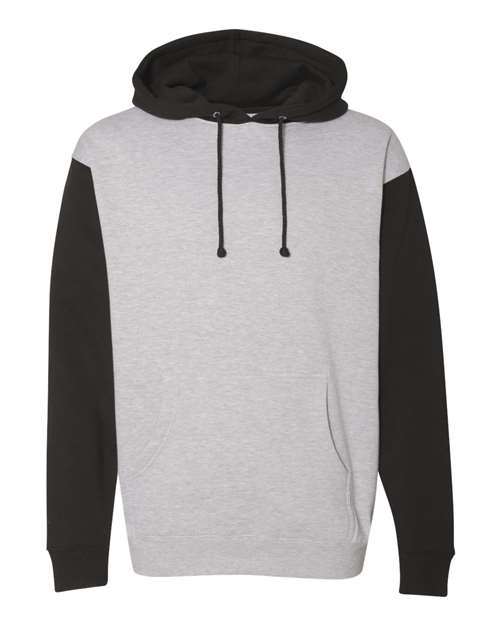 Unisex Heavyweight Hooded Sweatshirt - Grey Heather/ Black