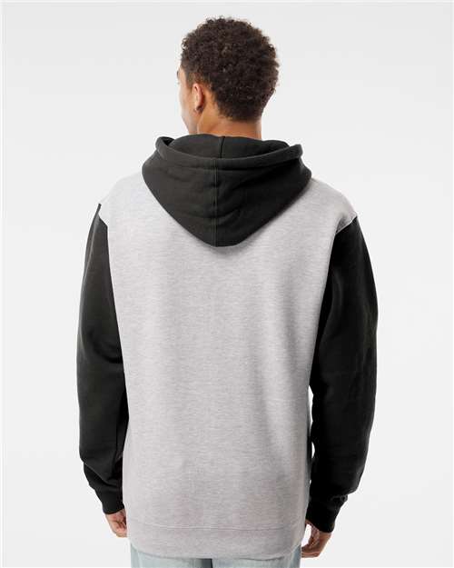 Unisex Heavyweight Hooded Sweatshirt - Grey Heather/ Black