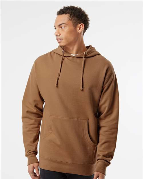 Unisex Midweight Hooded Sweatshirt - Saddle