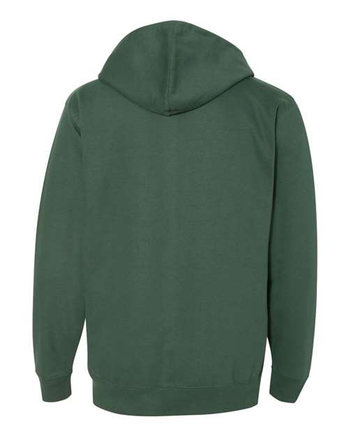 Unisex Midweight Full-Zip Hooded Sweatshirt - Alpine Green