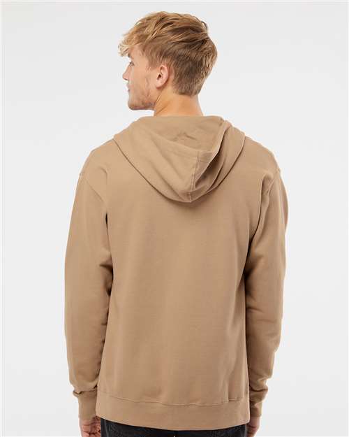 Unisex Midweight Full-Zip Hooded Sweatshirt - Sandstone