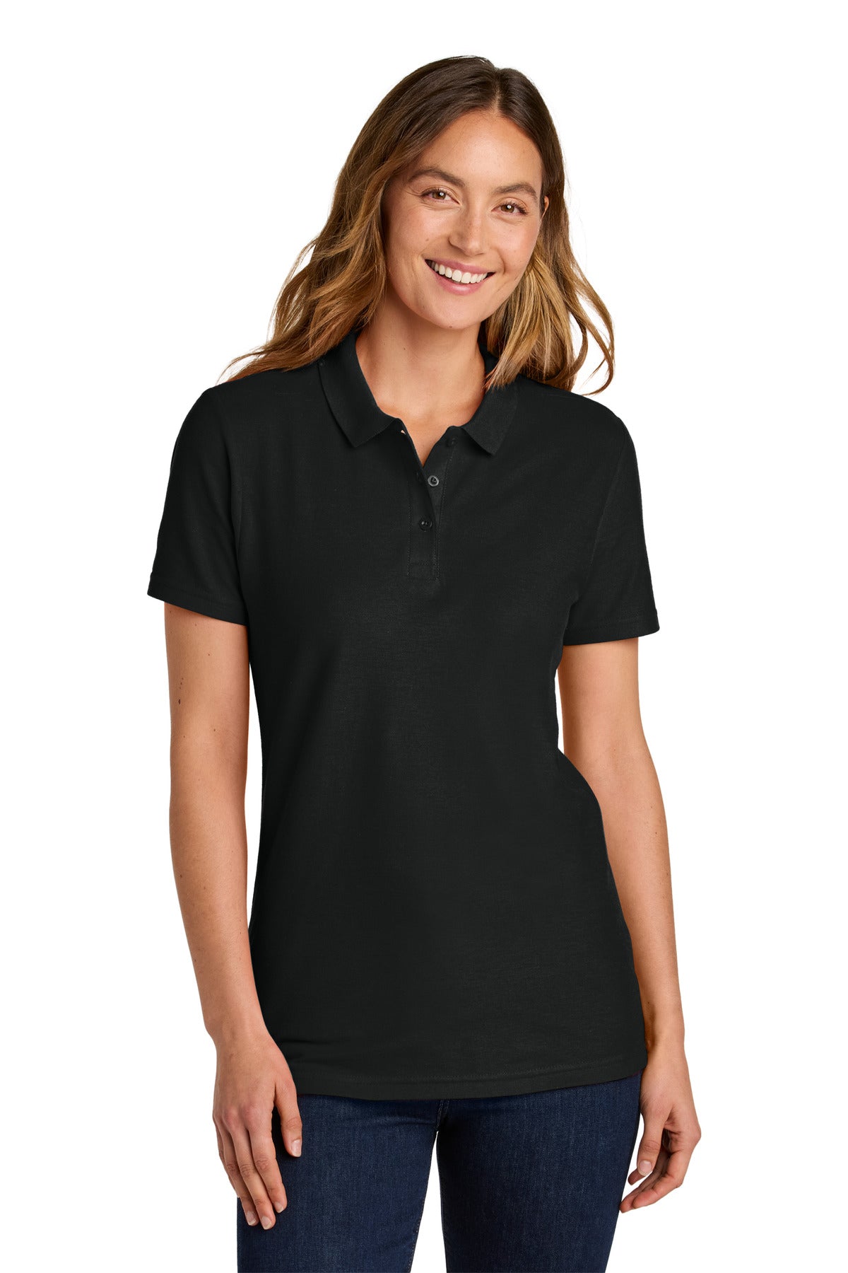Gildan Softstyle Women's Pique Polo - Black