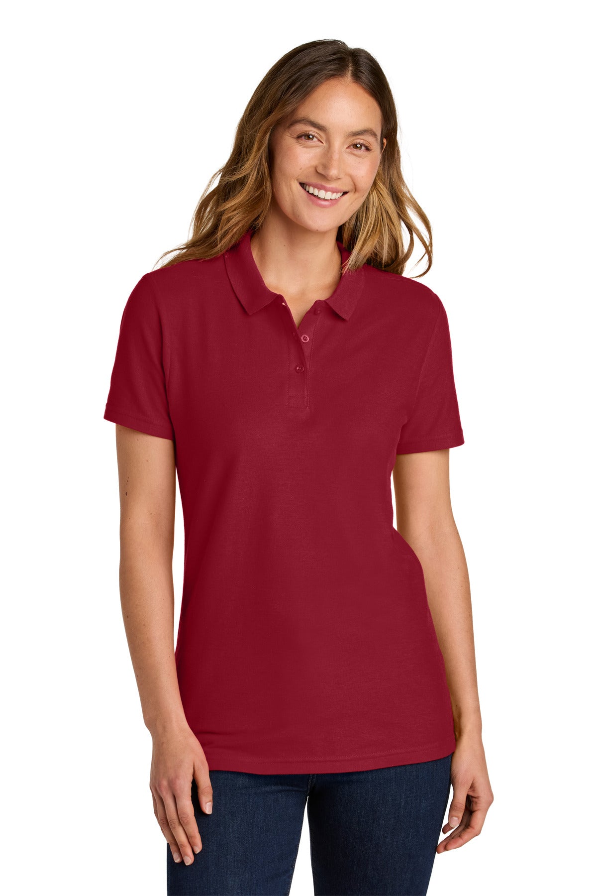 Gildan Softstyle Women's Pique Polo - Cherry Red