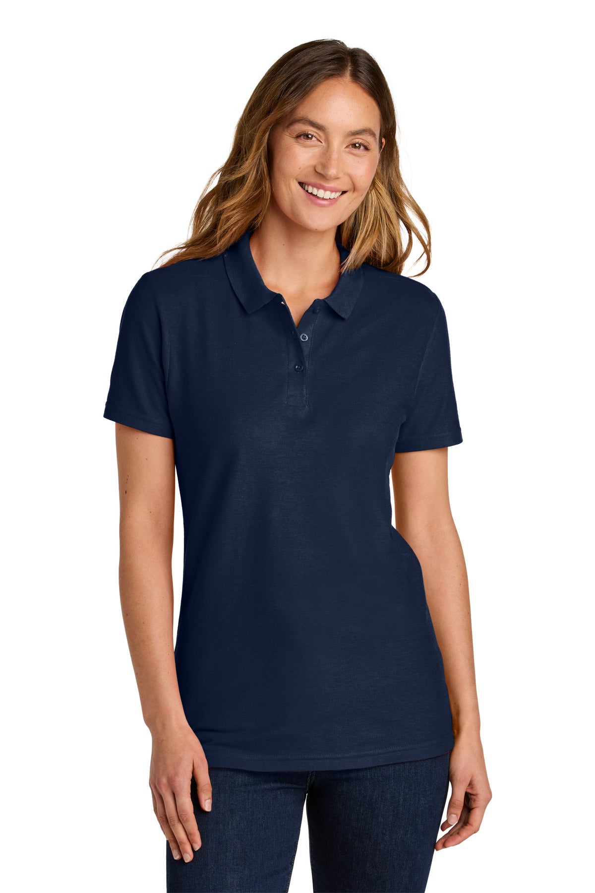 Gildan Softstyle Women's Pique Polo - Navy