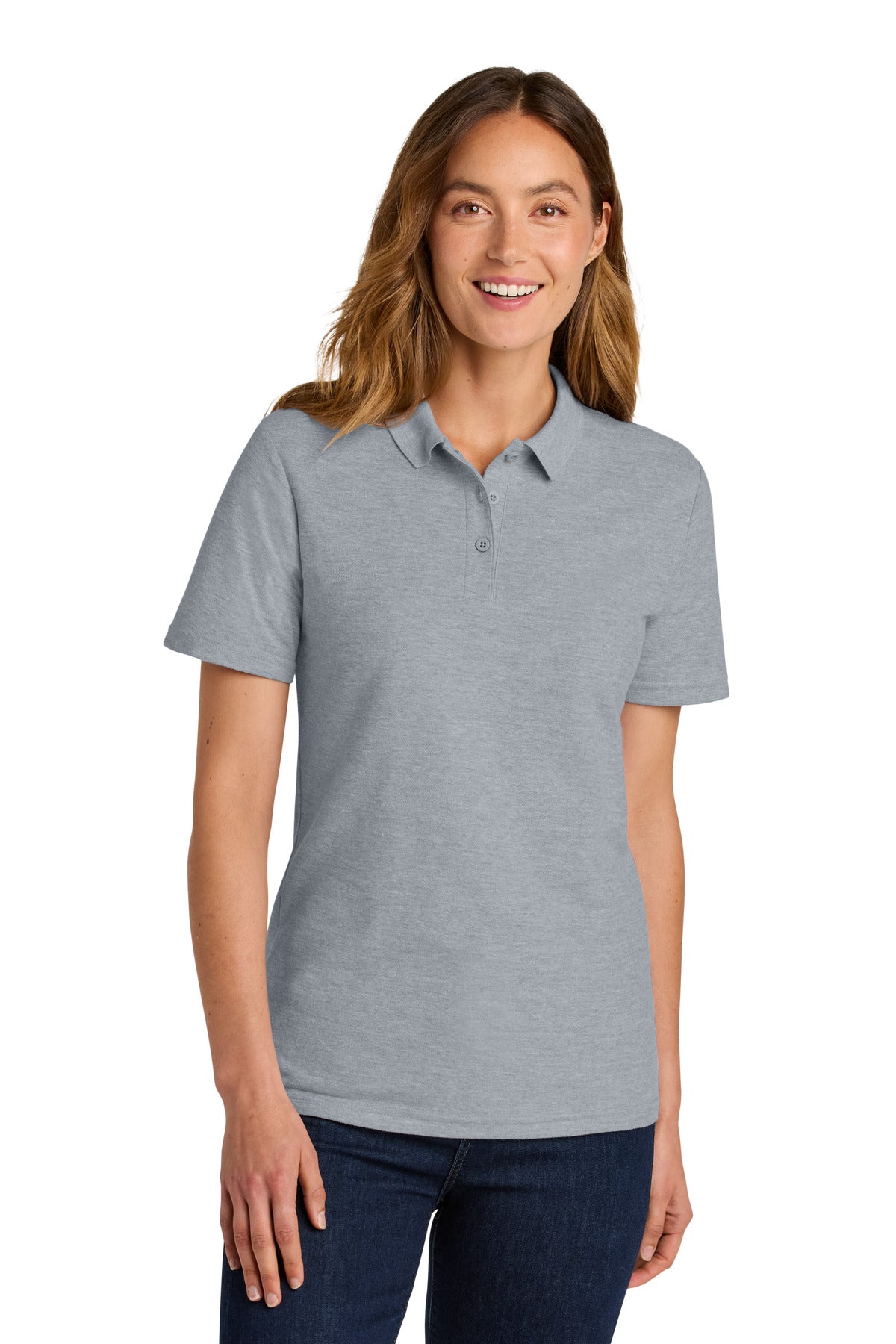 Gildan Softstyle Women's Pique Polo - Ring Spun Sport Grey