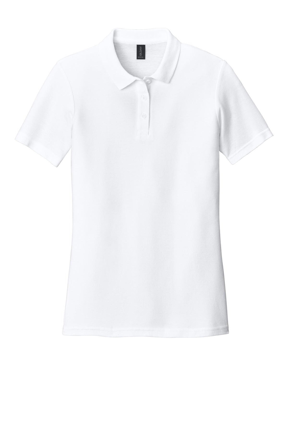 Gildan Softstyle Women's Pique Polo - White