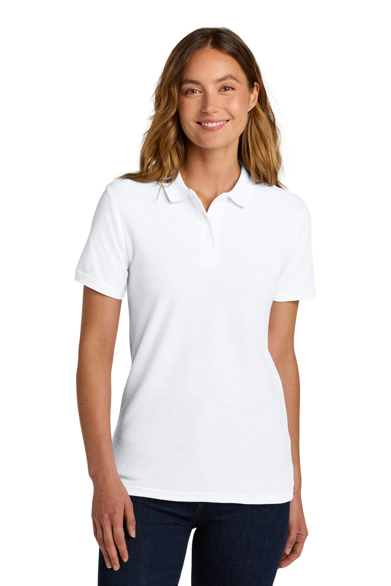 Gildan Softstyle Women's Pique Polo - White