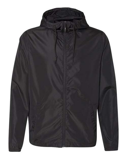 Men's Lightweight Windbreaker Full-Zip Jacket - Black