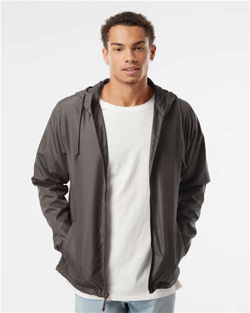 Men's Lightweight Windbreaker Full-Zip Jacket - Graphite