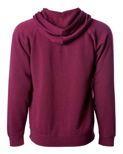 Unisex Special Blend Raglan Full-Zip Hooded Sweatshirt - Maroon