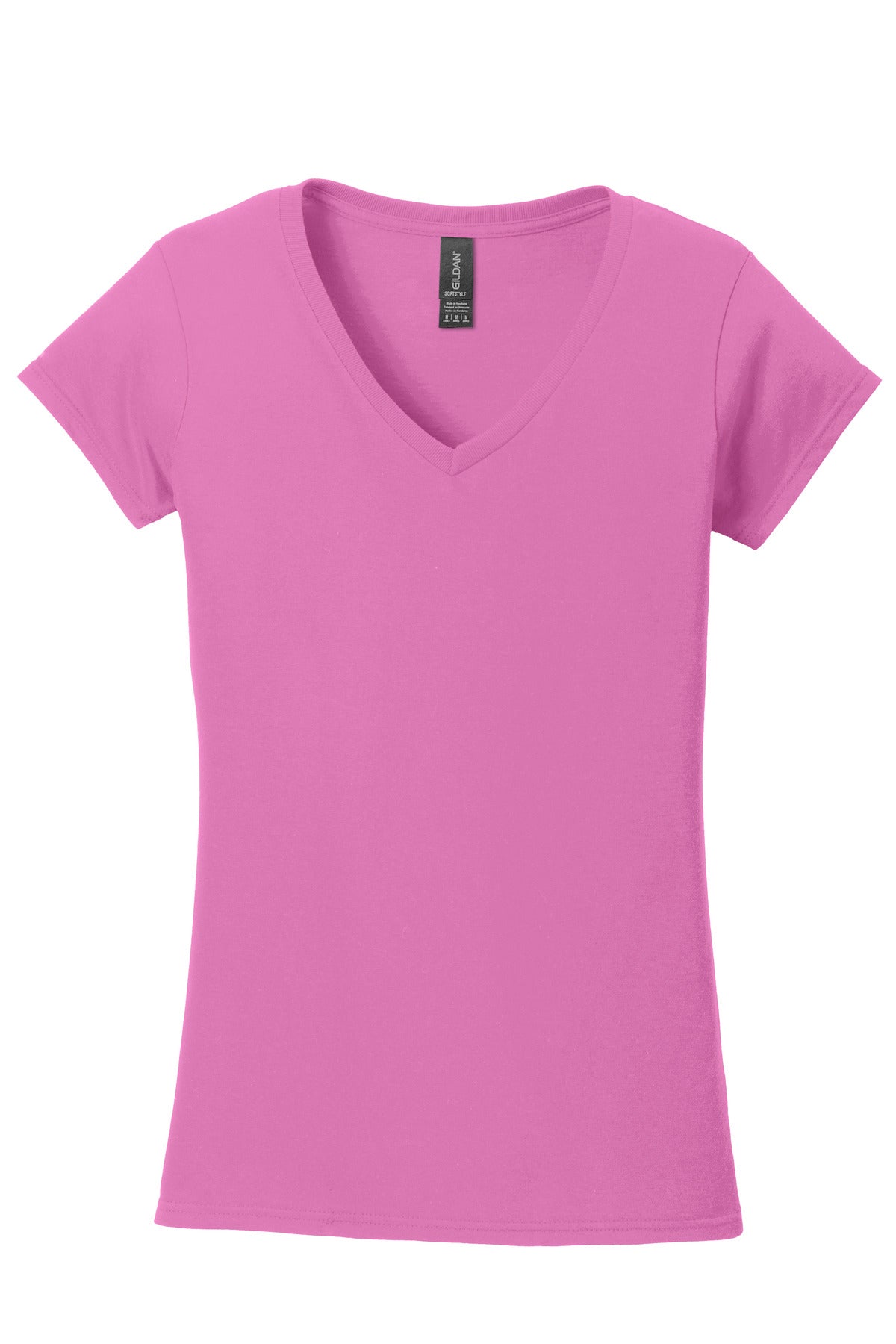Gildan Softstyle Women's Fit V-Neck T-Shirt - Azalea