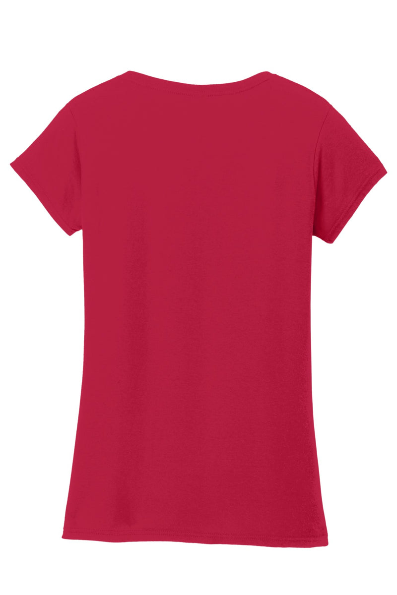 Gildan Softstyle Women's Fit V-Neck T-Shirt - Cherry Red