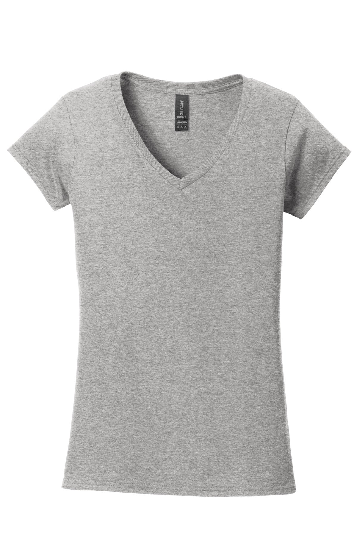 Gildan Softstyle Women's Fit V-Neck T-Shirt - Sport Grey