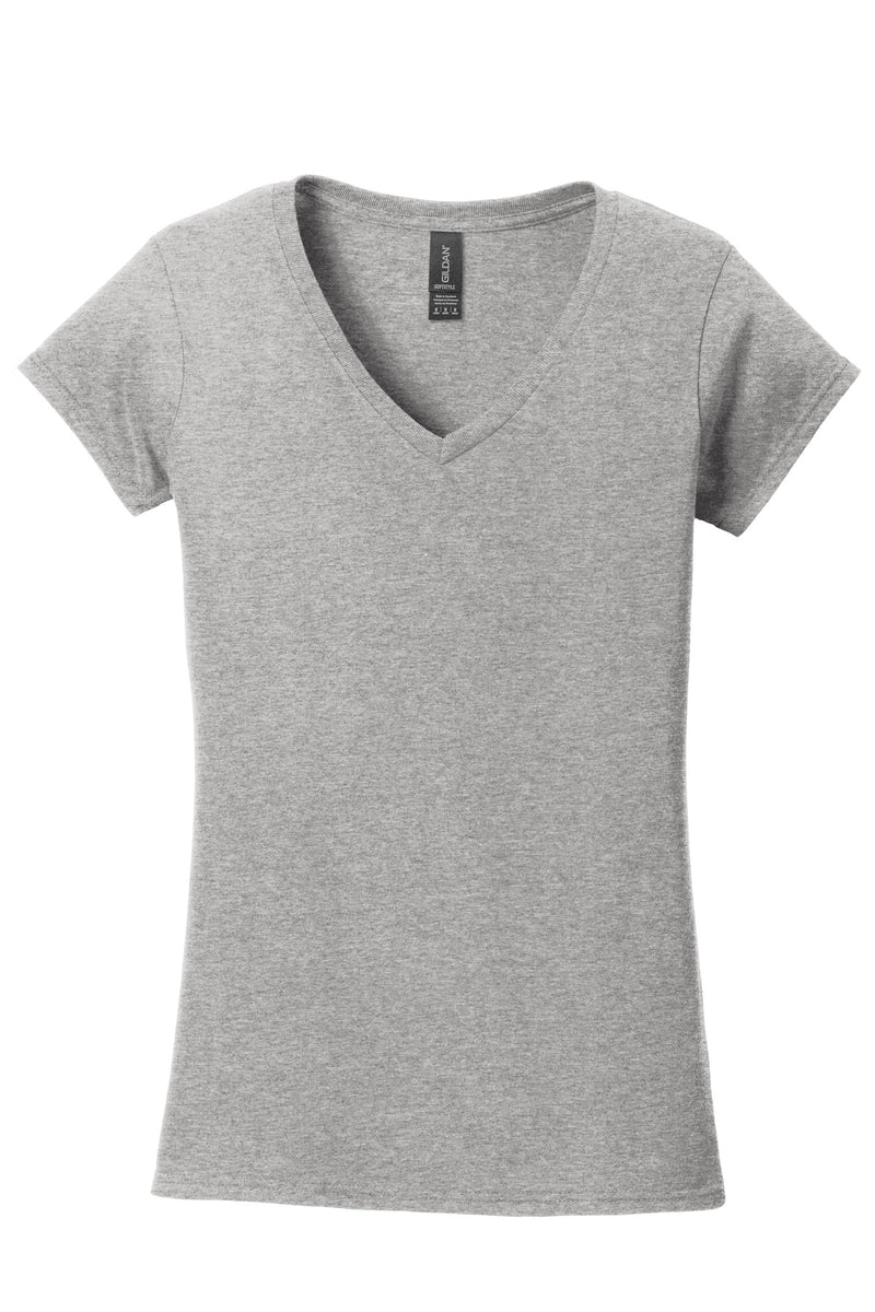 Gildan Softstyle Women's Fit V-Neck T-Shirt - Sport Grey