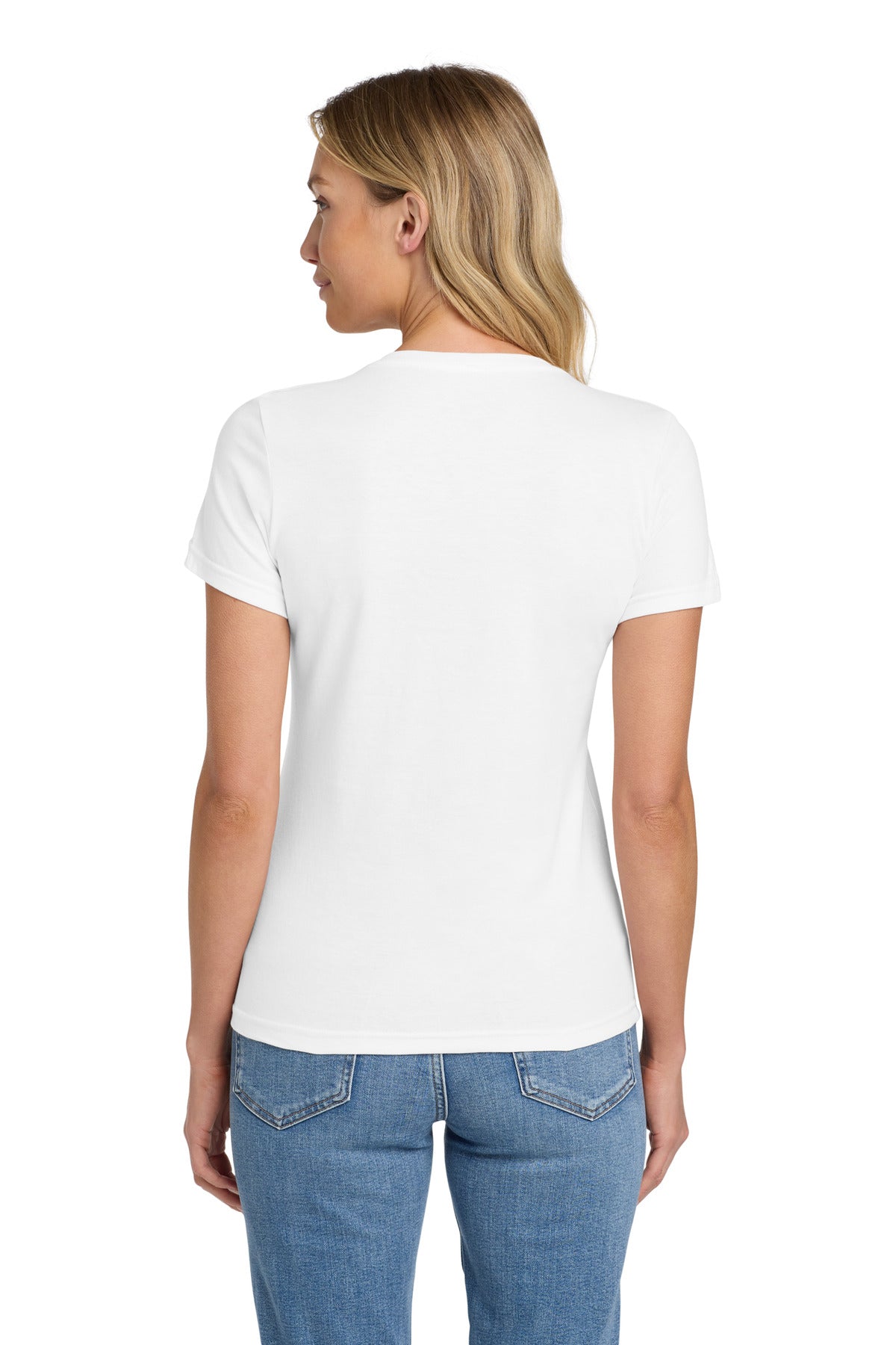 Gildan Softstyle Women's Fit V-Neck T-Shirt - White