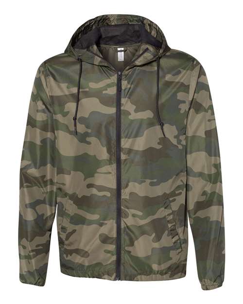 Men's Lightweight Windbreaker Full-Zip Jacket - Forest Camo