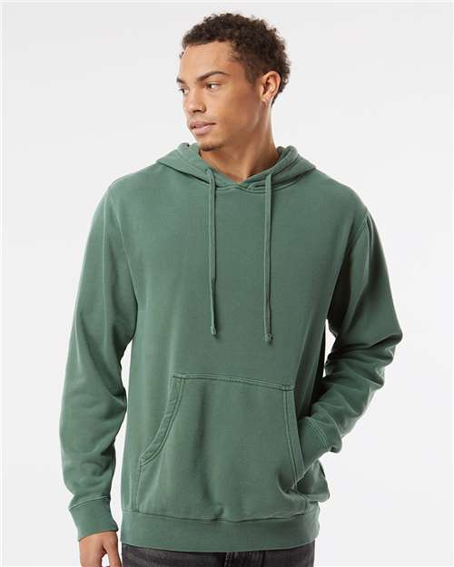 Unisex Midweight Pigment-Dyed Hooded Sweatshirt - Pigment Alpine Green