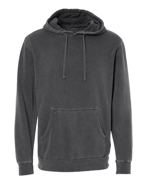 Unisex Midweight Pigment-Dyed Hooded Sweatshirt - Pigment Black