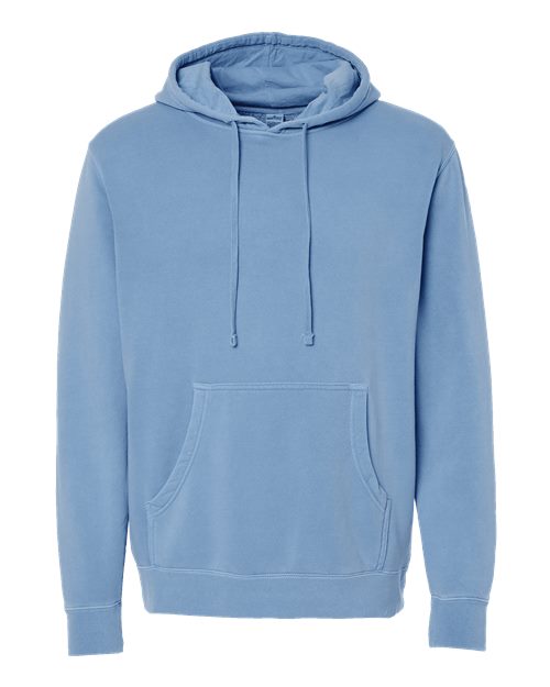 Unisex Midweight Pigment-Dyed Hooded Sweatshirt - Pigment Light Blue