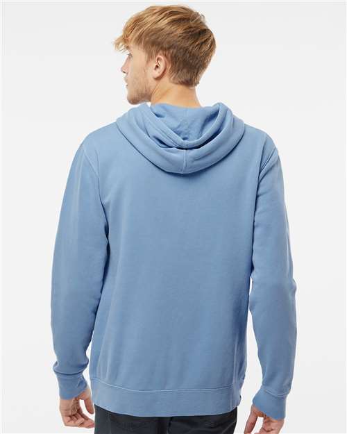 Unisex Midweight Pigment-Dyed Hooded Sweatshirt - Pigment Light Blue
