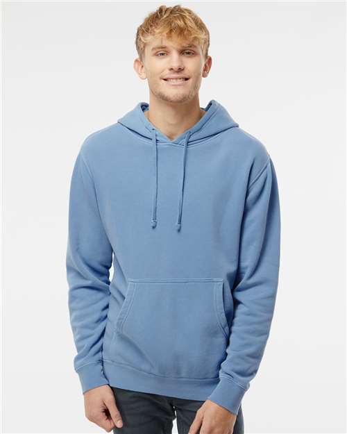 Unisex Midweight Pigment-Dyed Hooded Sweatshirt - Pigment Light Blue