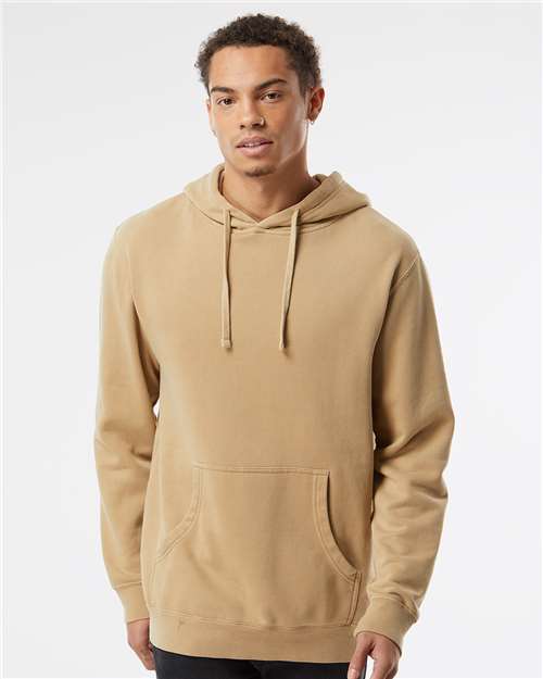 Unisex Midweight Pigment-Dyed Hooded Sweatshirt - Pigment Sandstone